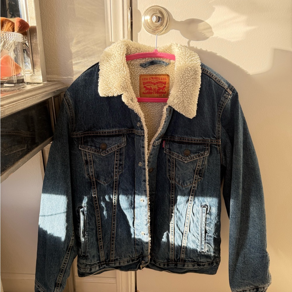 Levi's Blue Denim Jacket with Sherpa Lining